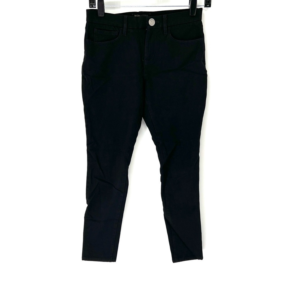 Banana Republic Black Sloan pants women’s petite size 2